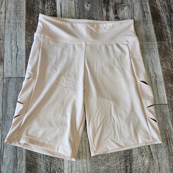Victoria Secret Sport Cut Out Bike Shorts Size Small Euphoria Pink Active Gym - Picture 3 of 11